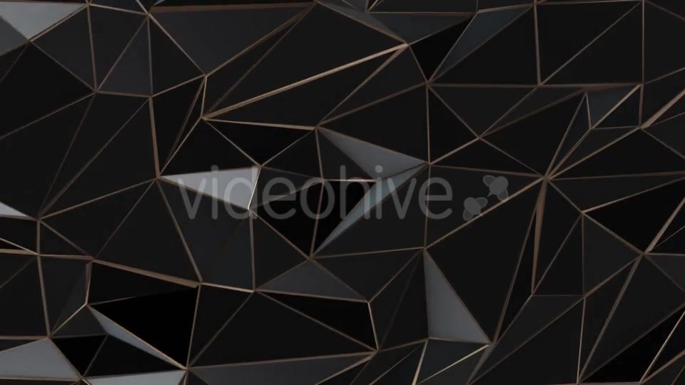 Black and Gold Abstract Low Poly Triangle Background Videohive 21529930 Motion Graphics Image 7