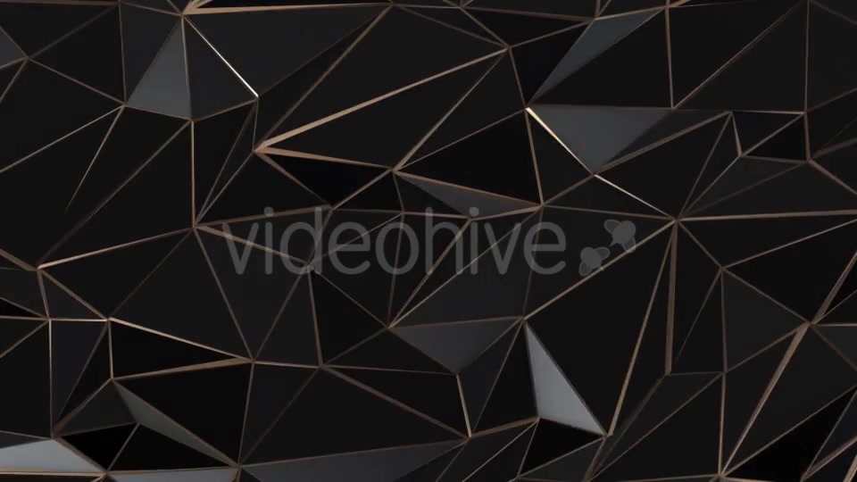 Black and Gold Abstract Low Poly Triangle Background Videohive 21529930 Motion Graphics Image 9