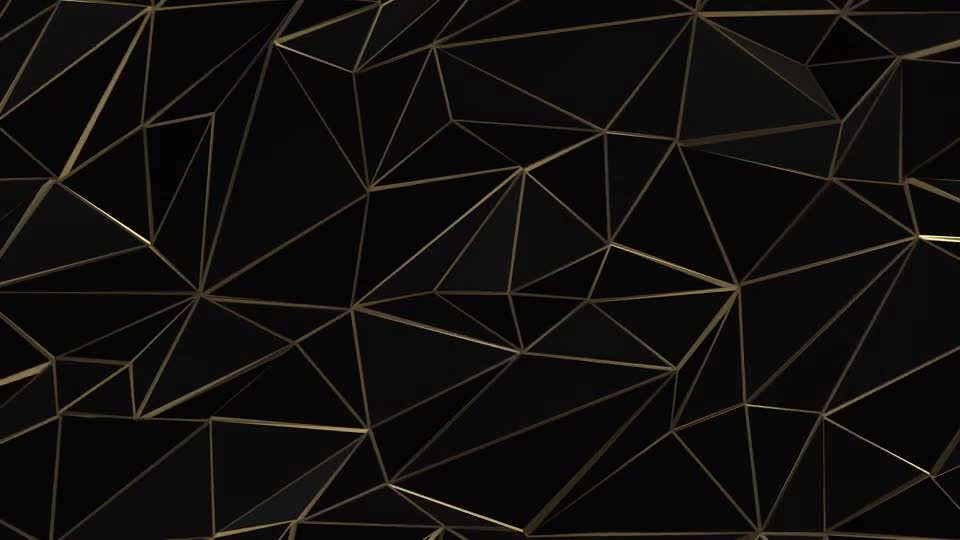 Black and Gold Abstract Low Poly Triangle Field Videohive 21507841 Motion Graphics Image 1
