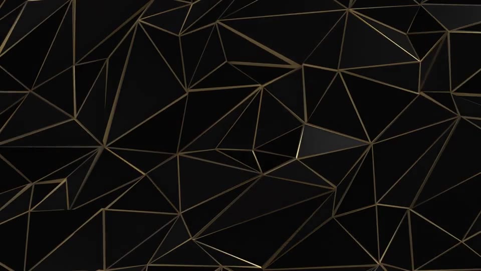 Black and Gold Abstract Low Poly Triangle Field Videohive 21507841 Motion Graphics Image 2