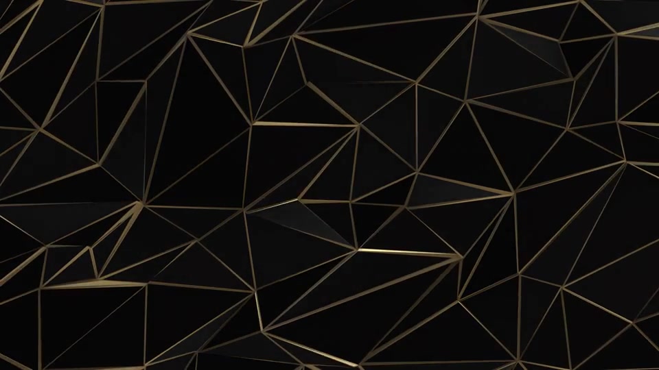 Black and Gold Abstract Low Poly Triangle Field Videohive 21507841 Motion Graphics Image 3