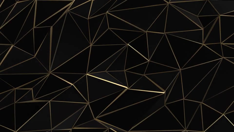 Black and Gold Abstract Low Poly Triangle Field Videohive 21507841 Motion Graphics Image 4