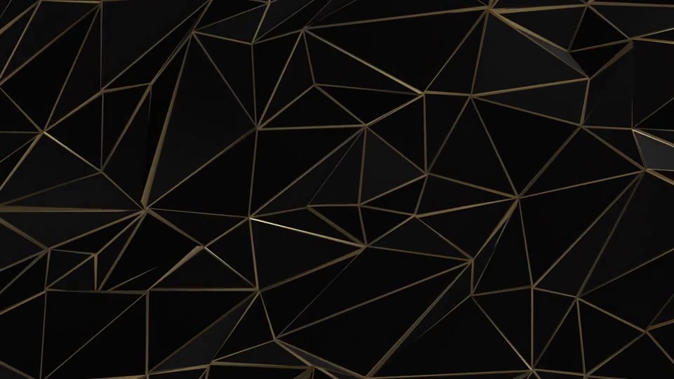 Black and Gold Abstract Low Poly Triangle Field Videohive 21507841 Motion Graphics Image 6