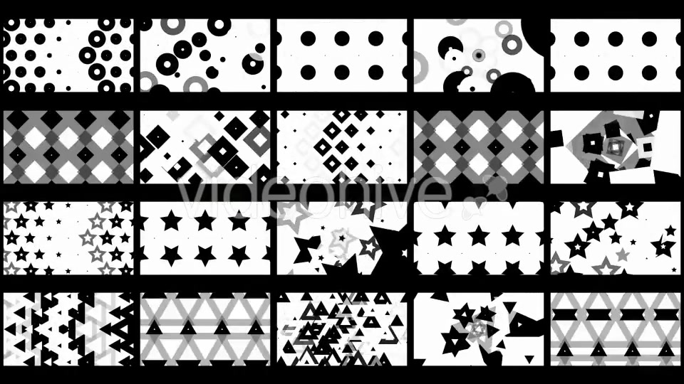 Black And White Shape Pack Videohive 21492431 Motion Graphics Image 8