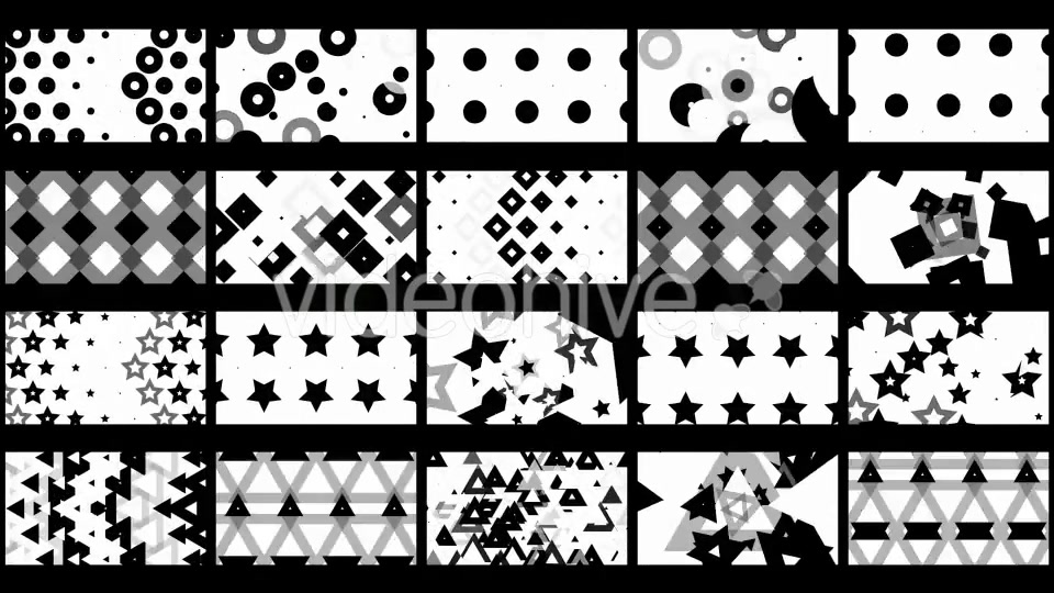 Black And White Shape Pack Videohive 21492431 Motion Graphics Image 9