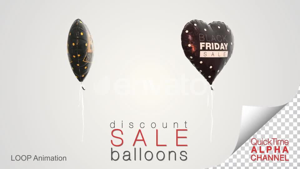 Black Friday Discount Sale Balloons Videohive 24726915 Motion Graphics Image 1