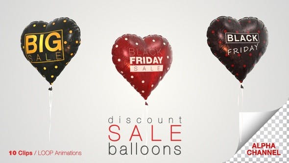 Black Friday Discount Sale Balloons - Download 24726915 Videohive