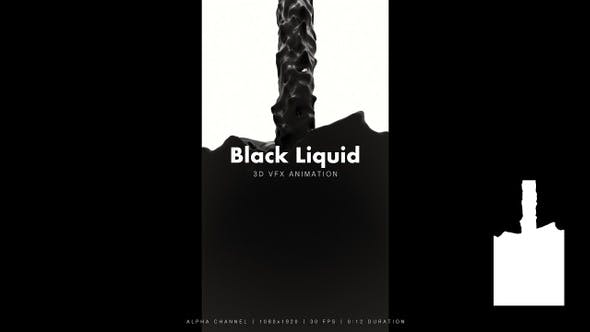 Black Liquid Fill Vertical - 23822667 Videohive Download