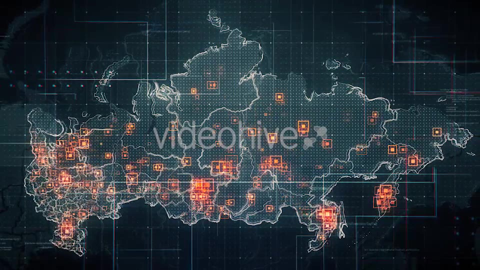 Black Russia Map with Lines Rollback Camera 4K Videohive 19713977 Motion Graphics Image 3