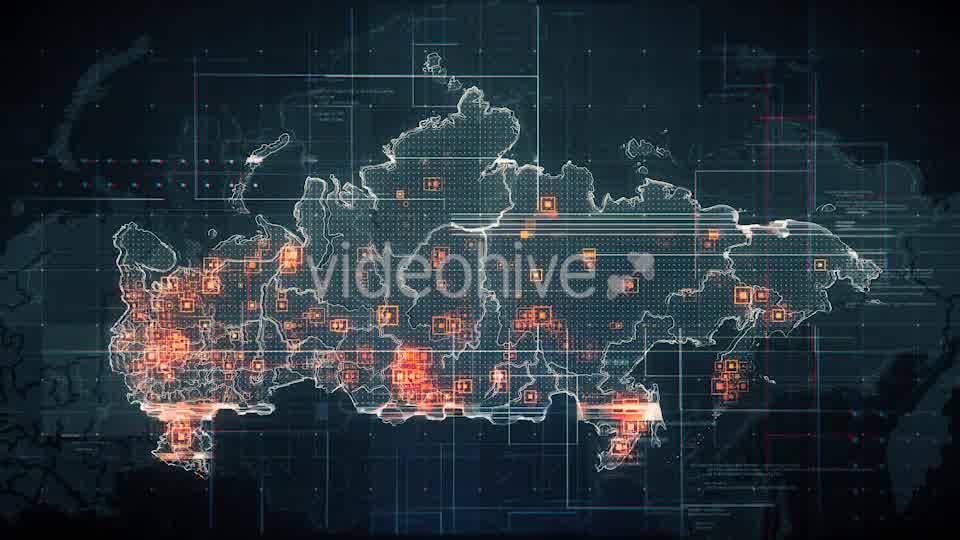 Black Russia Map with Lines Rollback Camera 4K Videohive 19713977 Motion Graphics Image 9