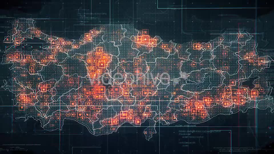 Black Turkey Map with Lines Rollback Camera 4K Videohive 20034184 Motion Graphics Image 2