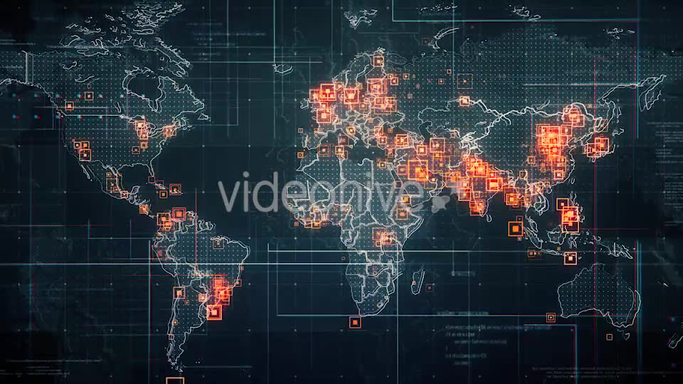Black World Map with Lines Rollback Camera 4K Videohive 19681132 Motion Graphics Image 2