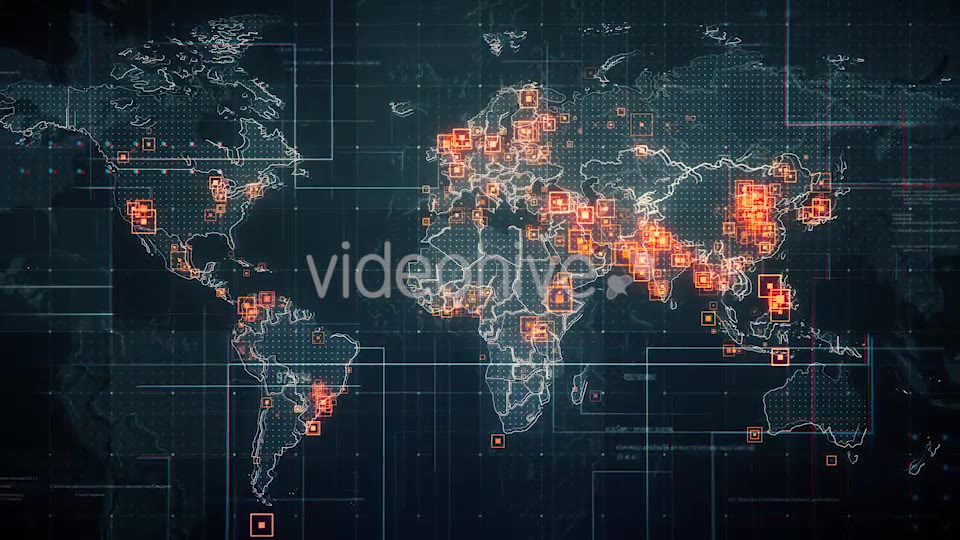 Black World Map with Lines Rollback Camera 4K Videohive 19681132 Motion Graphics Image 3