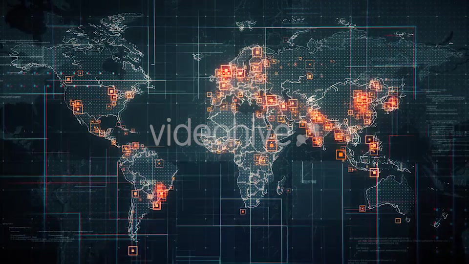 Black World Map with Lines Rollback Camera 4K Videohive 19681132 Motion Graphics Image 4