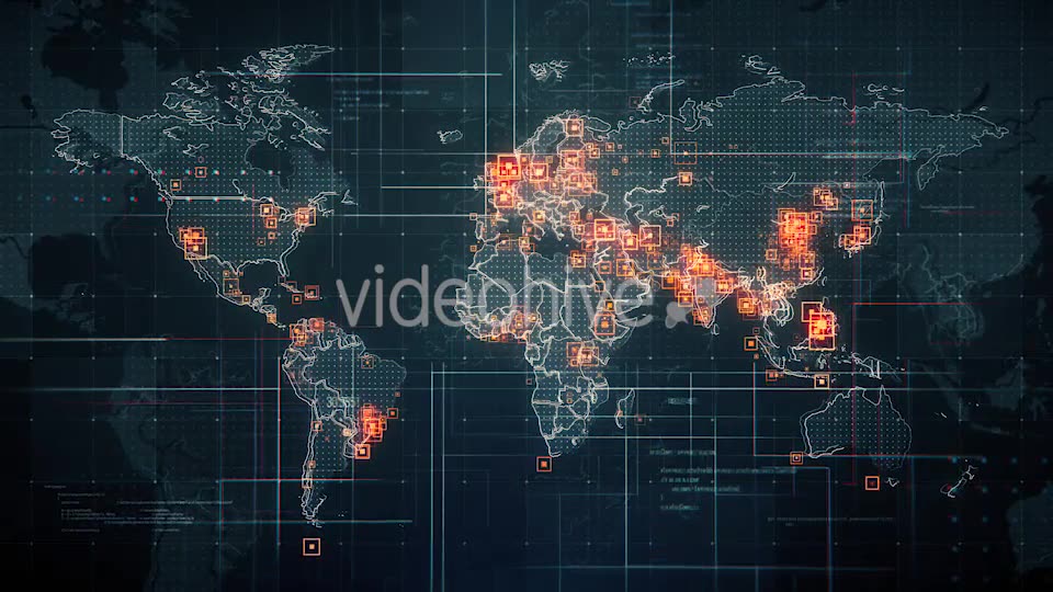 Black World Map with Lines Rollback Camera 4K Videohive 19681132 Motion Graphics Image 6