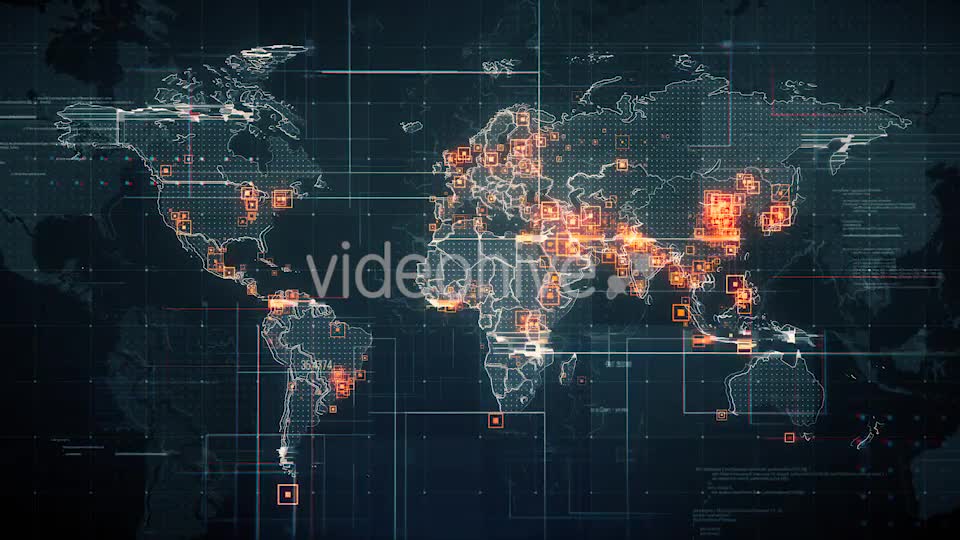 Black World Map with Lines Rollback Camera 4K Videohive 19681132 Motion Graphics Image 7