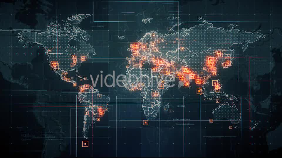 Black World Map with Lines Rollback Camera 4K Videohive 19681132 Motion Graphics Image 8