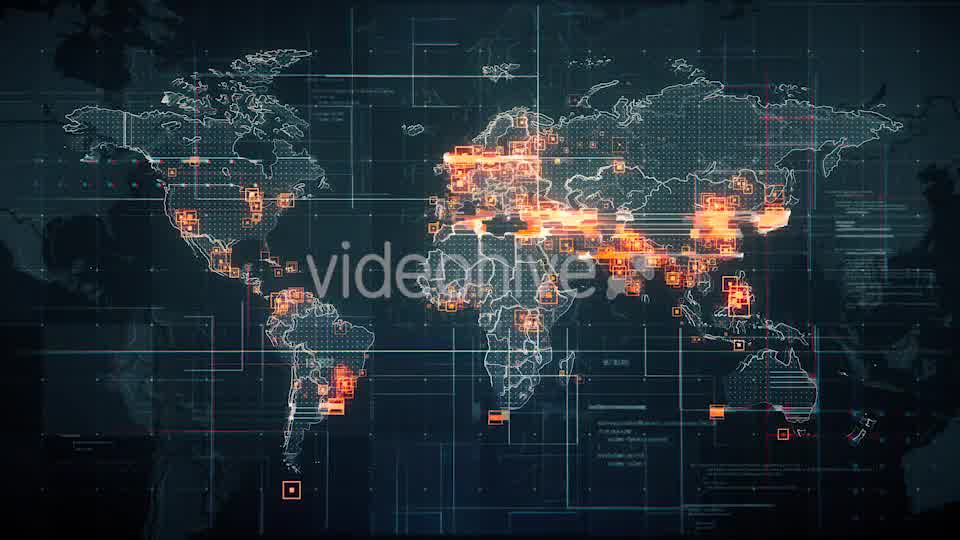 Black World Map with Lines Rollback Camera 4K Videohive 19681132 Motion Graphics Image 9