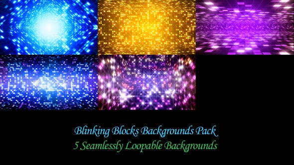 Blinking Blocks Backgrounds Pack - Videohive Download 8139839