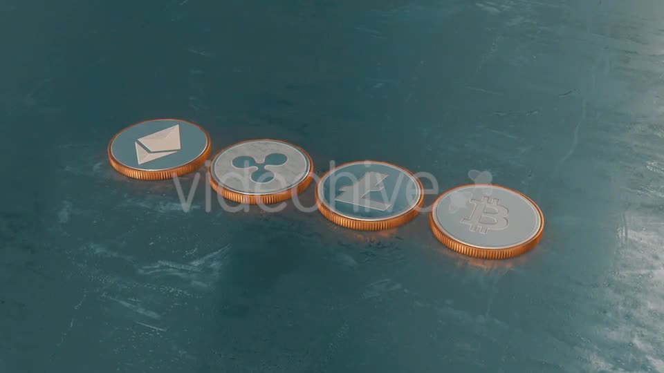 Blockchain Cryptocurrency Coin Symbols Videohive 21283770 Motion Graphics Image 1