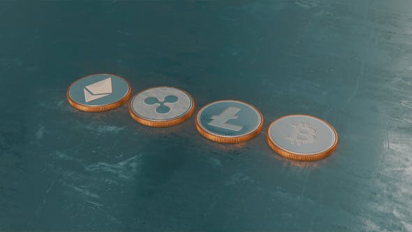 Blockchain Cryptocurrency Coin Symbols - Download 21283770 Videohive