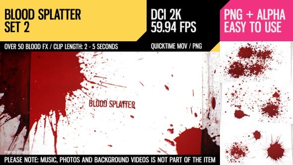 Blood Splatter (HD Set 2) - Videohive 22649480 Download