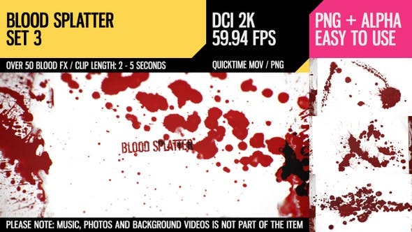 Blood Splatter (HD Set 3) - Download Videohive 22681192