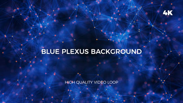 Blue And Orange Plexus 4K Background - Download Videohive 23694540