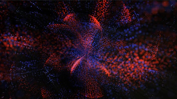 Blue and Red Rotation Particles Background - Videohive 20183058 Download