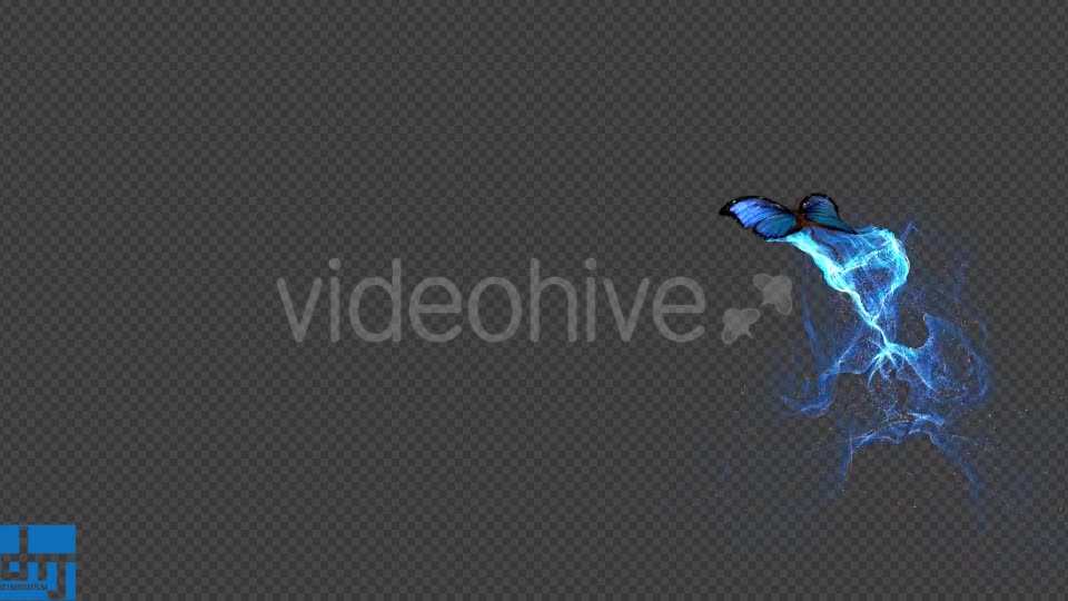 Blue Butterfly Gorgeous Particle Light Trailing Flying V2 Videohive 18715439 Motion Graphics Image 1