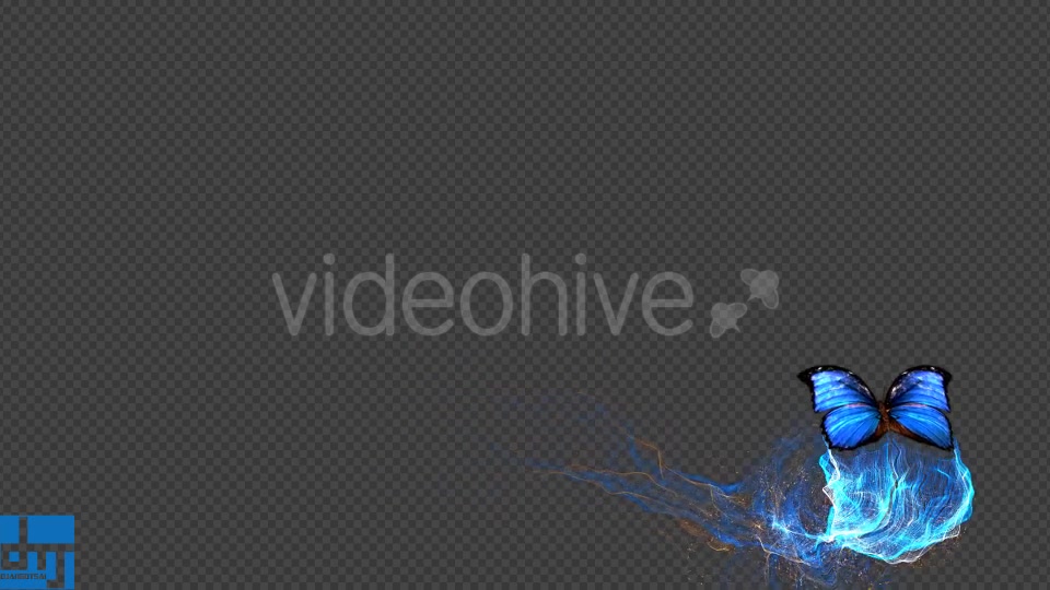 Blue Butterfly Gorgeous Particle Light Trailing Flying V3 Videohive 18716440 Motion Graphics Image 8
