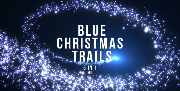 Blue Christmas Star Trails - 21073169 Download Videohive