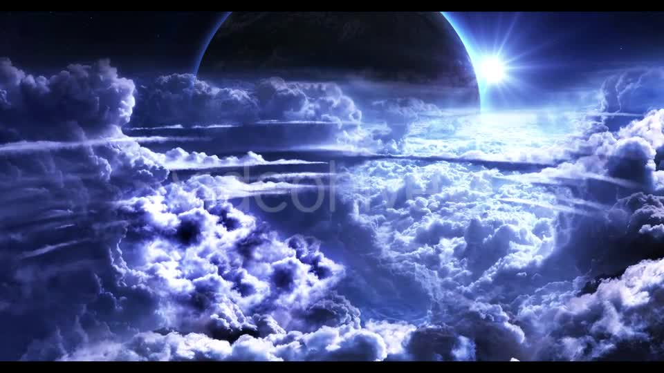 Blue Clouds with Planet and Star on the Background Videohive 20547009 Motion Graphics Image 10