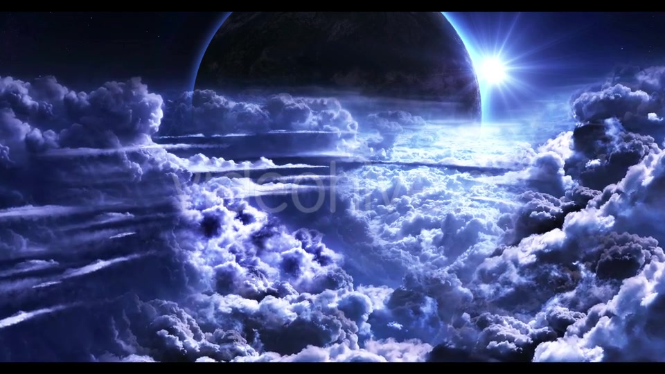 Blue Clouds with Planet and Star on the Background Videohive 20547009 Motion Graphics Image 5