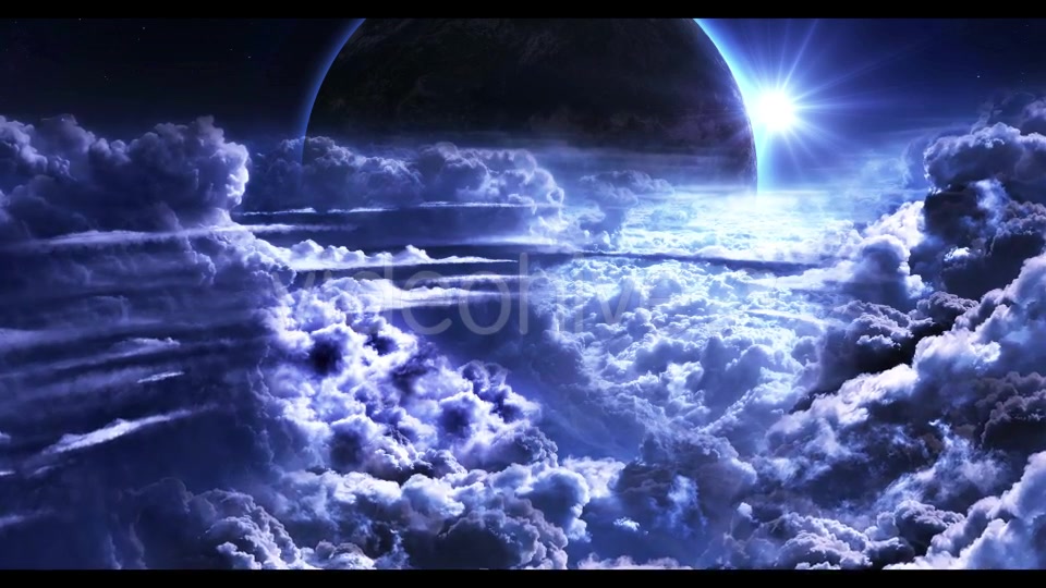 Blue Clouds with Planet and Star on the Background Videohive 20547009 Motion Graphics Image 6