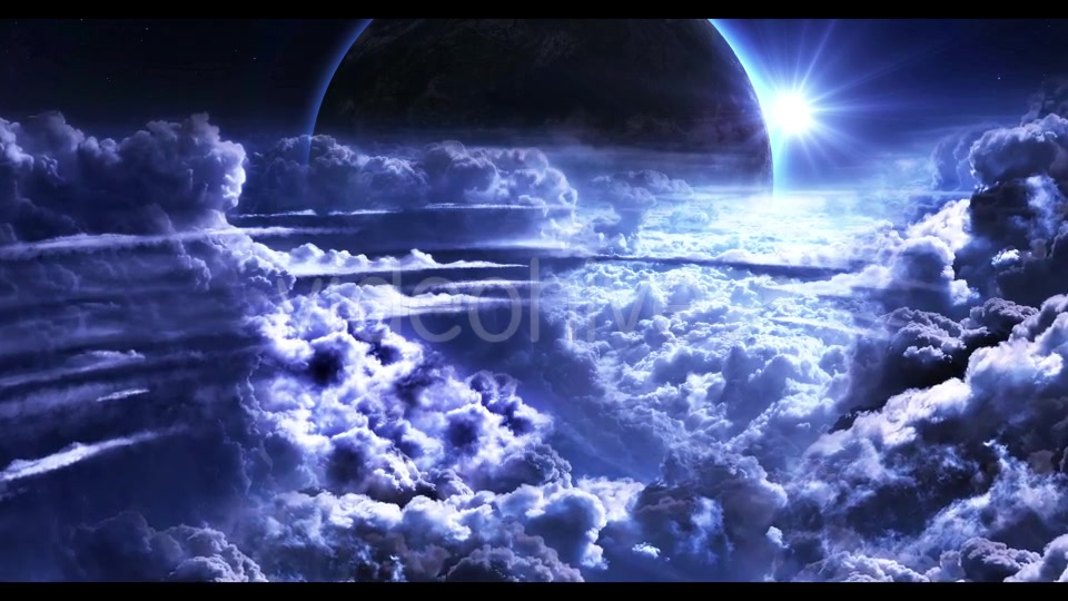 Blue Clouds with Planet and Star on the Background Videohive 20547009 Motion Graphics Image 7