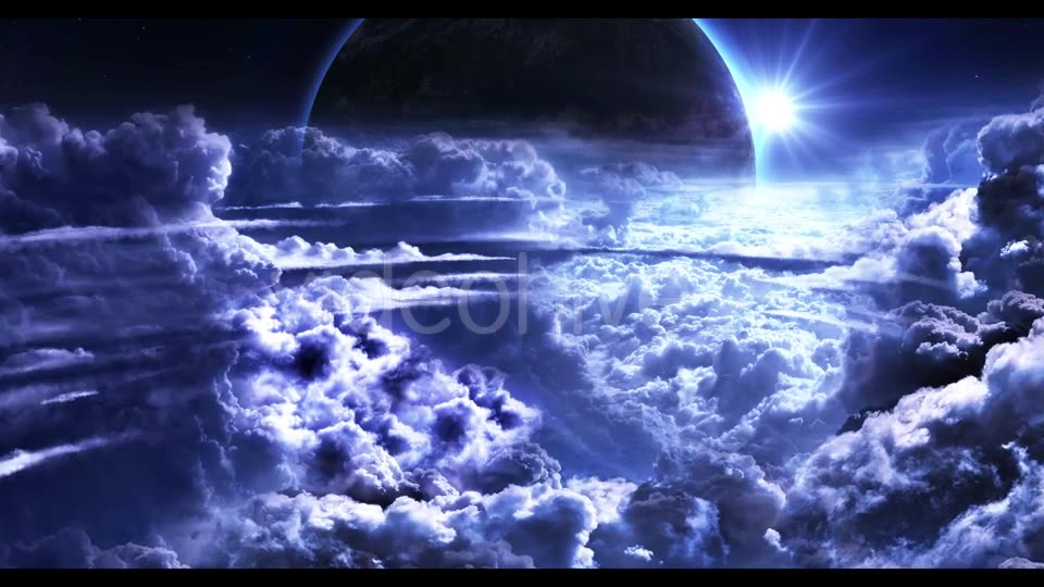 Blue Clouds with Planet and Star on the Background Videohive 20547009 Motion Graphics Image 8