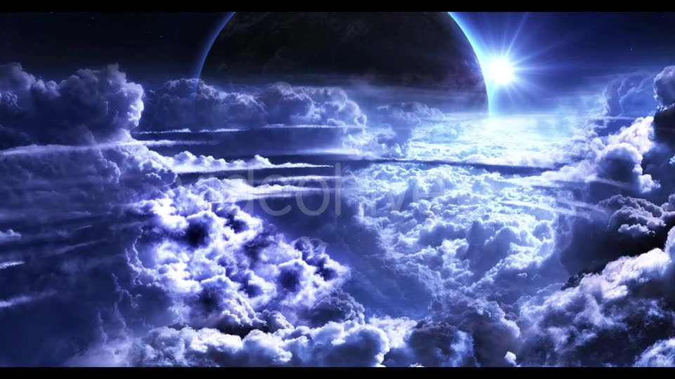 Blue Clouds with Planet and Star on the Background Videohive 20547009 Motion Graphics Image 9