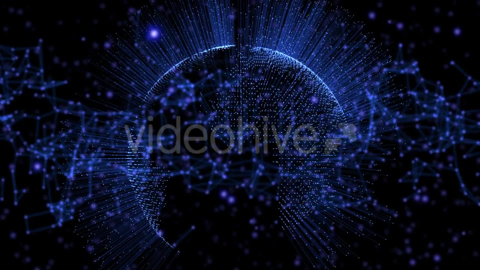 Blue Color Animated Earth Globe and Space Stars Videohive 21277925 Motion Graphics Image 4