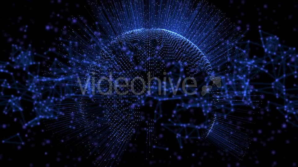 Blue Color Animated Earth Globe and Space Stars Videohive 21277925 Motion Graphics Image 7