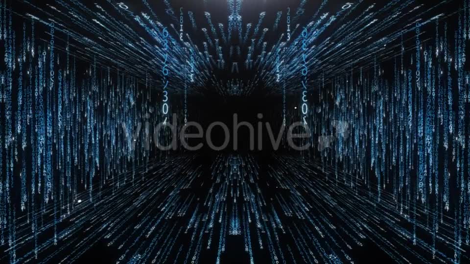Blue Corridor From the Matrix Code Videohive 20813485 Motion Graphics Image 1