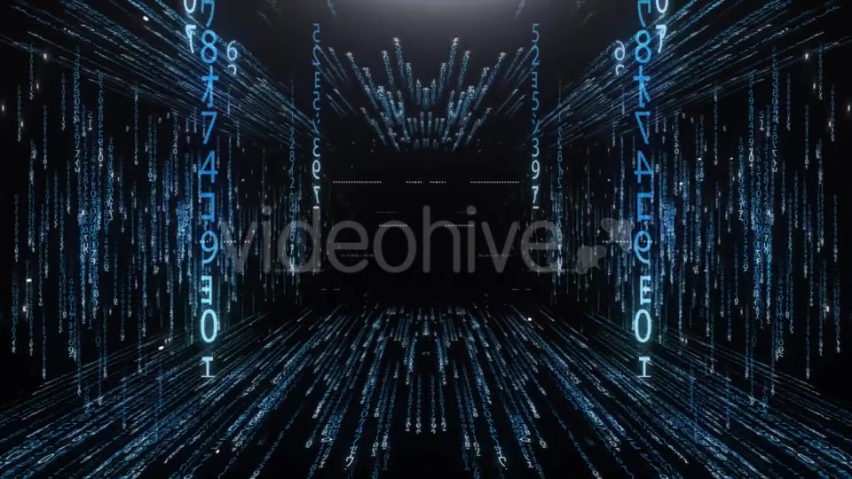 Blue Corridor From the Matrix Code Videohive 20813485 Motion Graphics Image 3