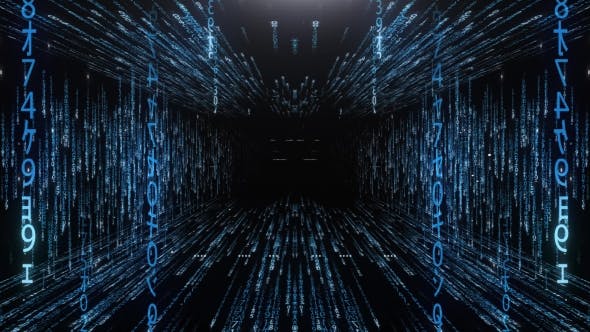 Blue Corridor From the Matrix Code - 20813485 Download Videohive