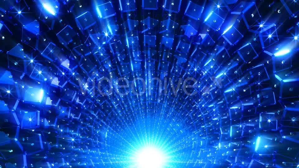 Blue Cubes Tunnel Videohive 21432310 Motion Graphics Image 1