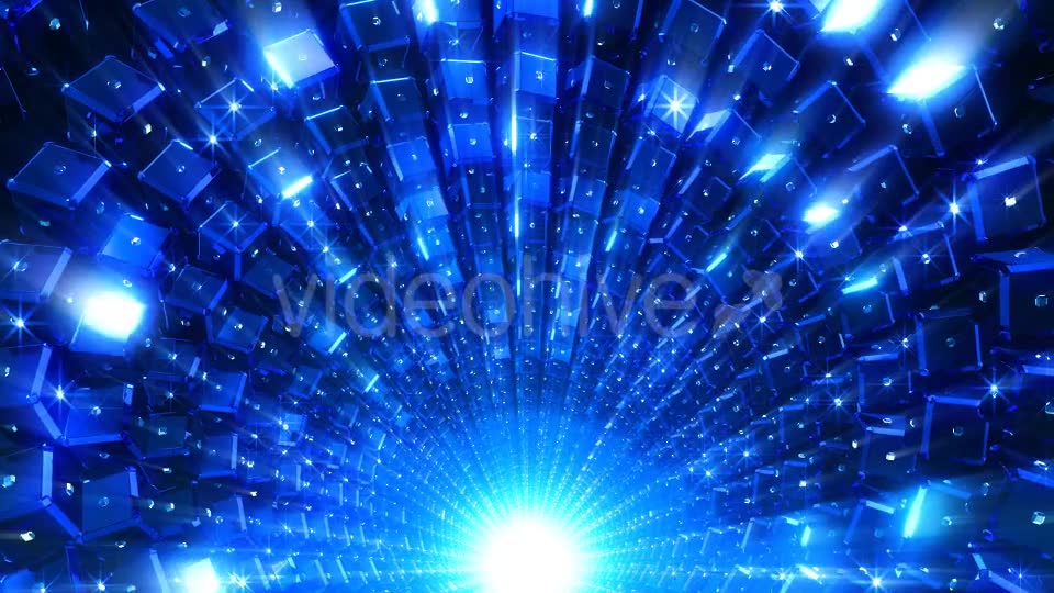 Blue Cubes Tunnel Videohive 21432310 Motion Graphics Image 2