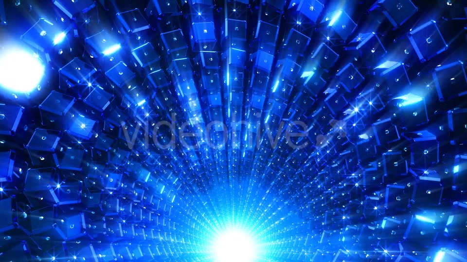 Blue Cubes Tunnel Videohive 21432310 Motion Graphics Image 3