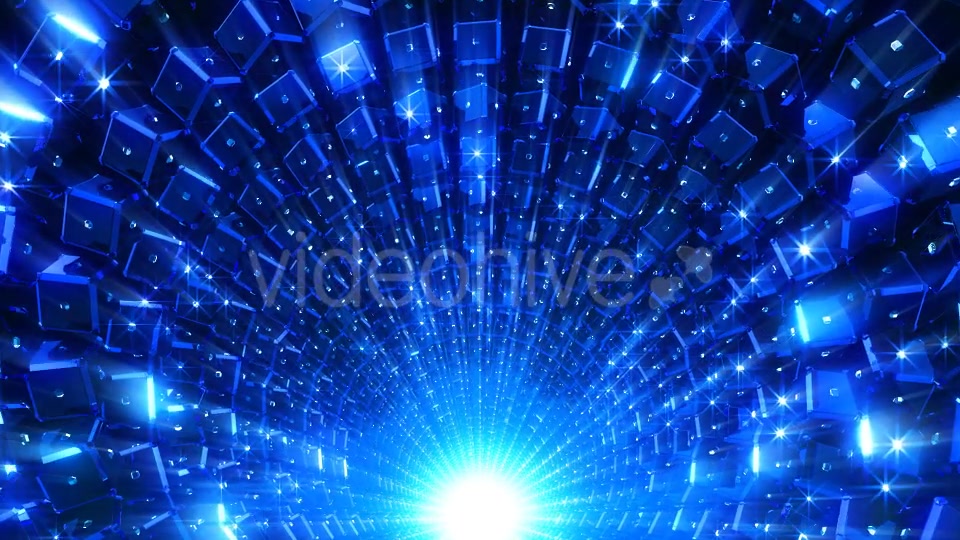 Blue Cubes Tunnel Videohive 21432310 Motion Graphics Image 5