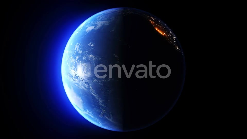 Blue Earth Day Vs Night Sun From West Seamless Loop Videohive 22753596 Motion Graphics Image 5
