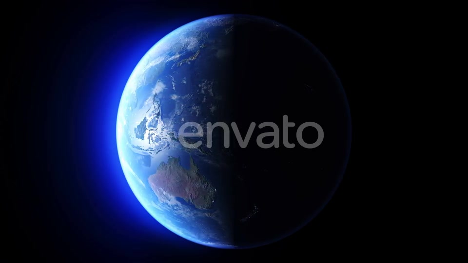 Blue Earth Day Vs Night Sun From West Seamless Loop Videohive 22753596 Motion Graphics Image 6