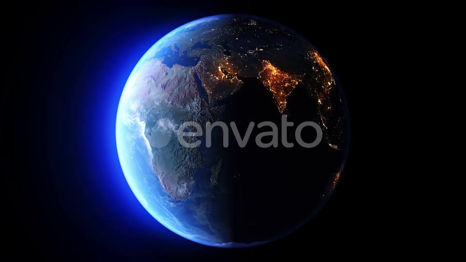 Blue Earth Day Vs Night Sun From West Seamless Loop Videohive 22753596 Motion Graphics Image 9